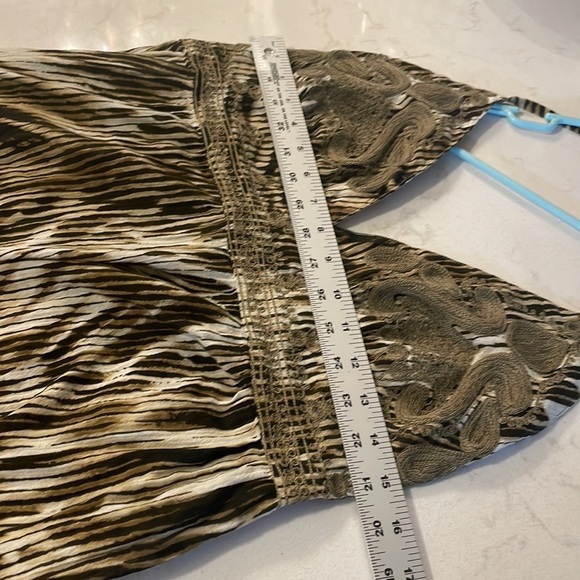 EUC LUCKY BRAND HALTER EMBROIDERED MAXI SZ large - Picture 13 of 15